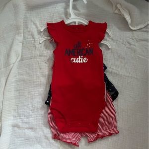 4th of July Carters 3M, 3-Piece Set, Baby Girl